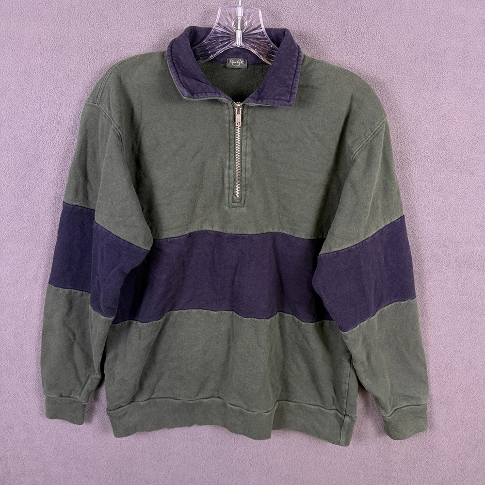 John Galt Rugby Sweatshirt Polo Quarter Zip Pullover Womens OS 90s Y2K Faded